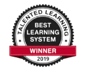 Badge for the Best Learning System from Talented Learning Badge for the Best Learning System from Talented Learning