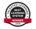 Badge for the Best Learning System from Talented Learning Badge for the Best Learning System from Talented Learning